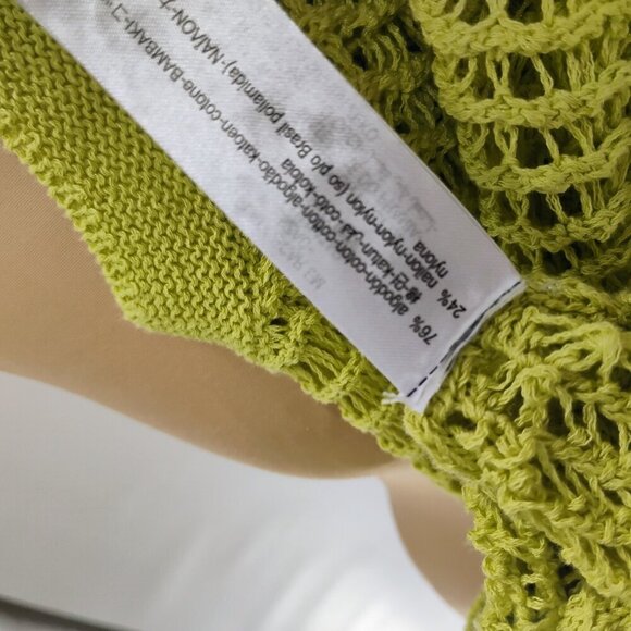 ZARA TEXTURED KNIT VEST LIMITED EDITION LIGHT GREEN crotchet knit fall cotton - Picture 15 of 15